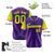 Custom Purple Neon Green-Gold Gradient Fashion Authentic Baseball Jersey