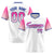 Custom White Pink-Light Pink Gradient Fashion Authentic Baseball Jersey