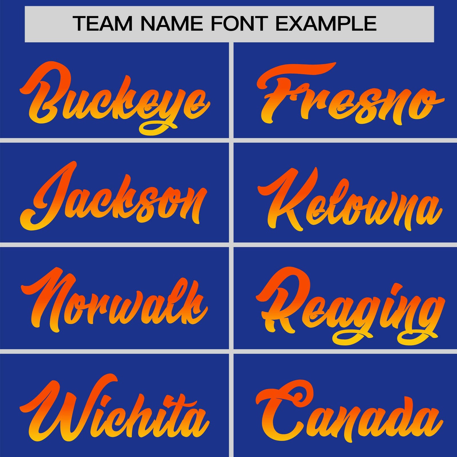 Custom Royal Blue Orange-Yellow Gradient Fashion Authentic Baseball Jersey