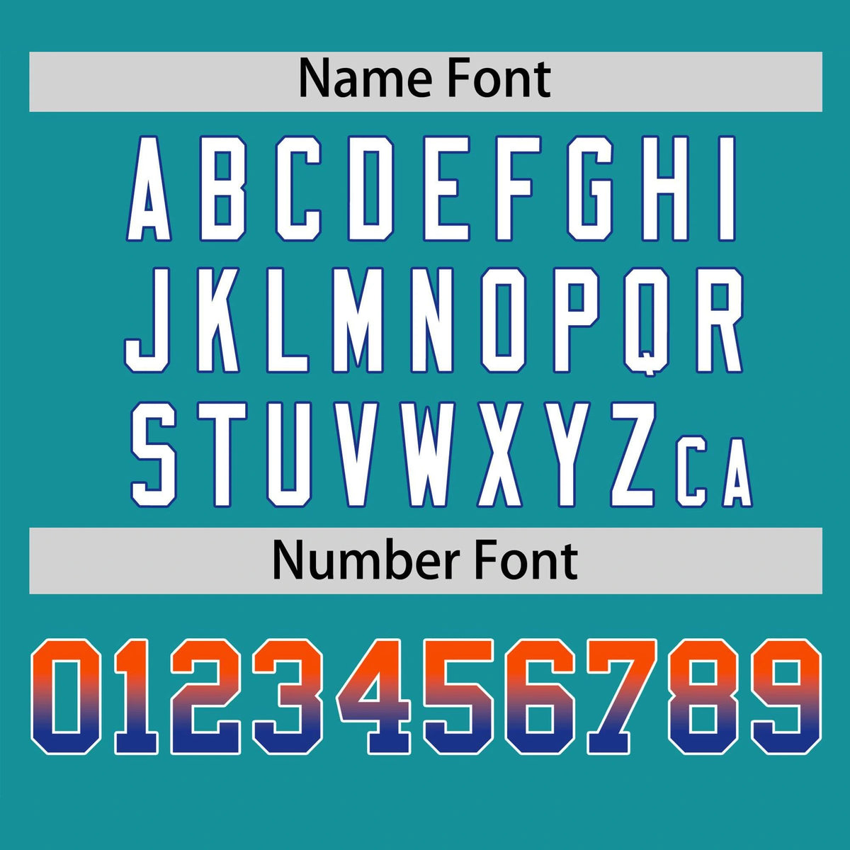 Custom Aqua Orange-Royal Blue Gradient Fashion Authentic Baseball Jersey