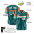 Custom Midnight Green Orange-Aqua Gradient Fashion Authentic Baseball Jersey