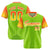 Custom Neon Green Orange-Gold Gradient Fashion Authentic Baseball Jersey