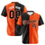 Custom Black Orange Authentic Split Fashion Baseball Jersey