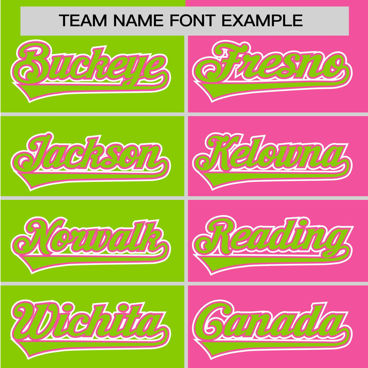 Custom Neon Green Pink Authentic Split Fashion Baseball Jersey