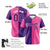 Custom Purple Pink Authentic Split Fashion Baseball Jersey