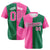 Custom Pink Kelly Green Authentic Split Fashion Baseball Jersey