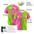 Custom Pink Neon Green Authentic Split Fashion Baseball Jersey