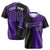 Custom Black Purple Authentic Split Fashion Baseball Jersey