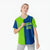 Custom Neon Green-Royal Blue Authentic Split Fashion Baseball Jersey