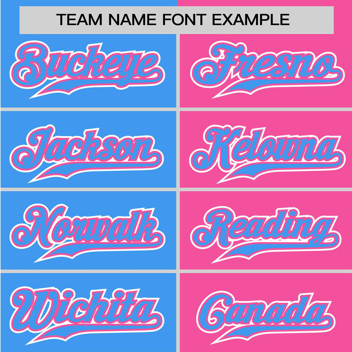 Custom Powder Blue Pink Authentic Split Fashion Baseball Jersey