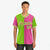 Custom Neon Green Pink Authentic Split Fashion Baseball Jersey