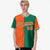 Custom Orange Kelly Green Authentic Split Fashion Baseball Jersey