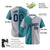 Custom Aqua Gray Authentic Split Fashion Baseball Jersey