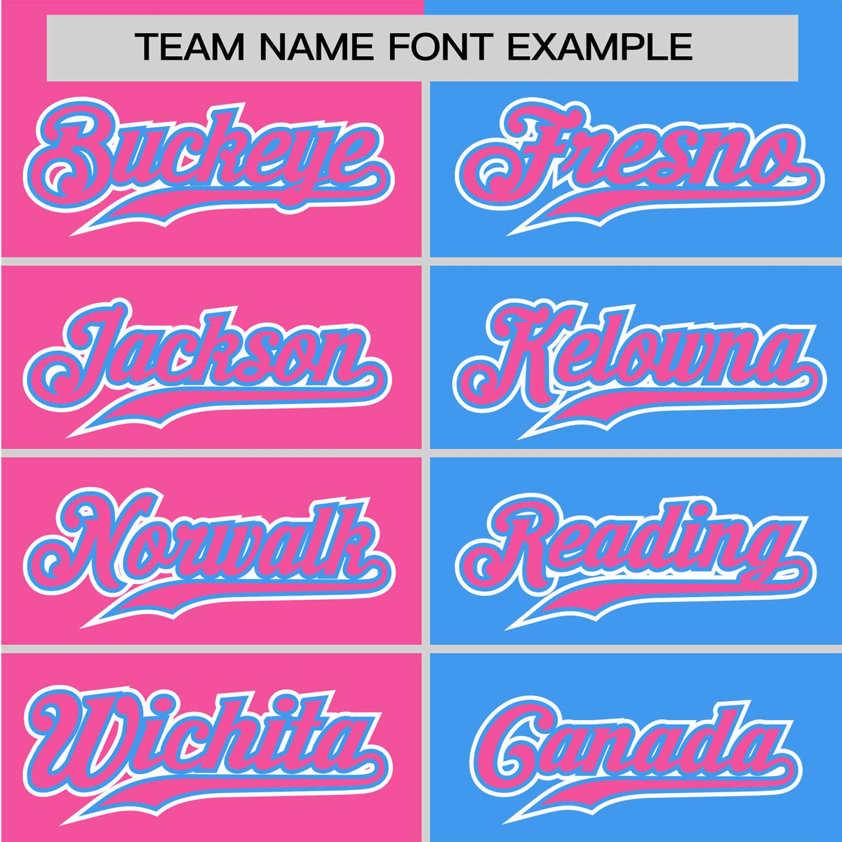 Custom Pink Powder Blue Authentic Split Fashion Baseball Jersey