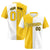 Custom Gold White Authentic Split Fashion Baseball Jersey