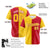 Custom Yellow Red Authentic Split Fashion Baseball Jersey