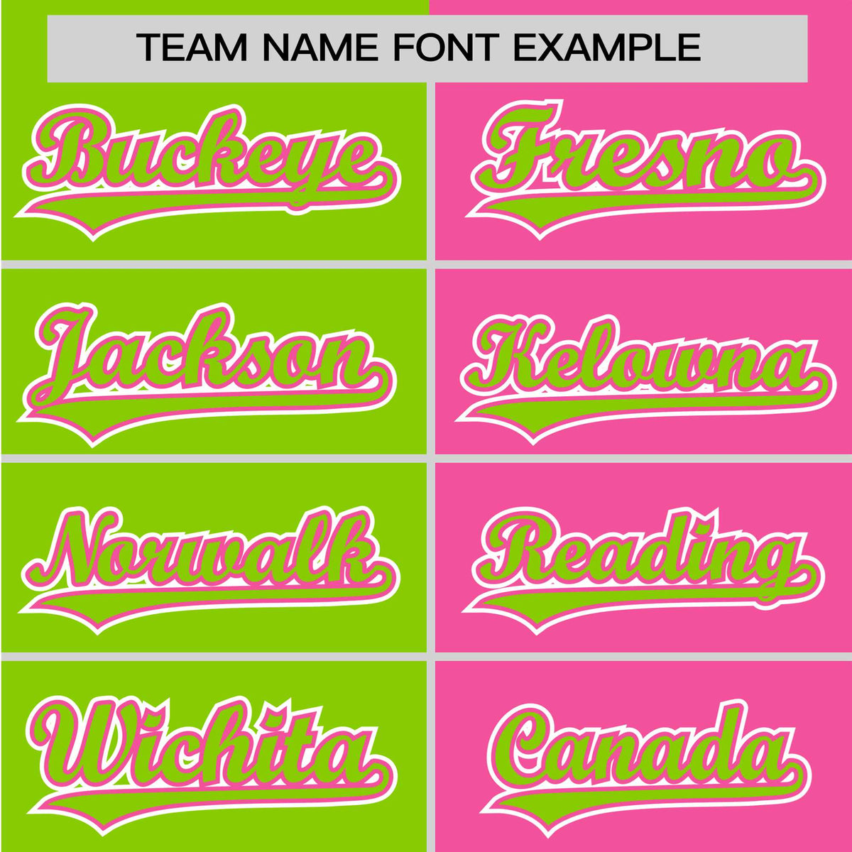 Custom Neon Green Pink Authentic Split Fashion Baseball Jersey