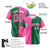 Custom Pink Kelly Green Authentic Split Fashion Baseball Jersey