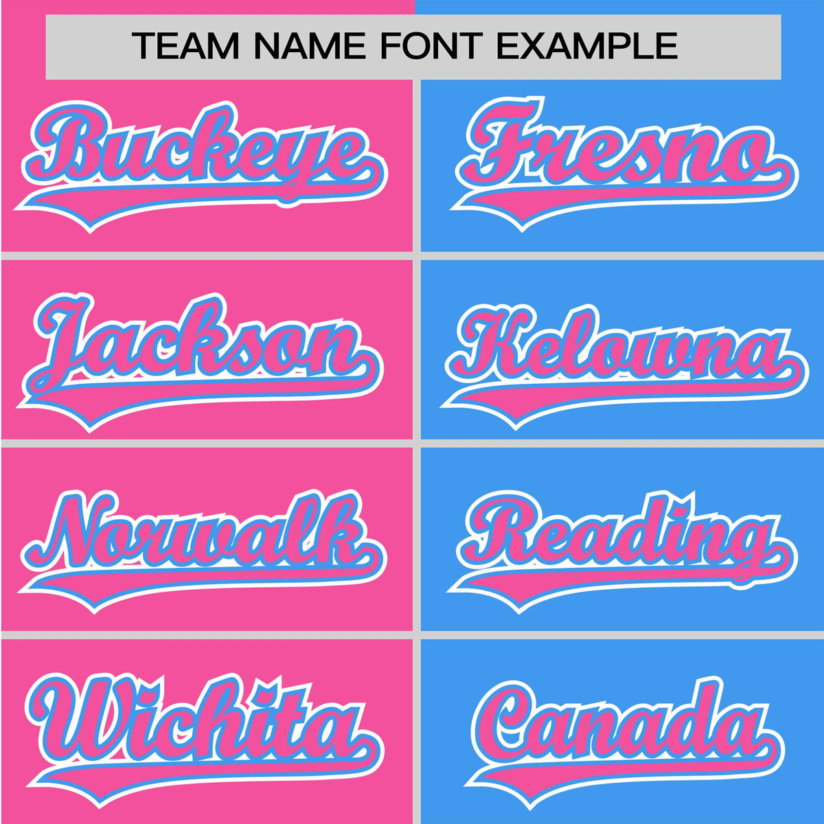 Custom Pink Powder Blue Authentic Split Fashion Baseball Jersey