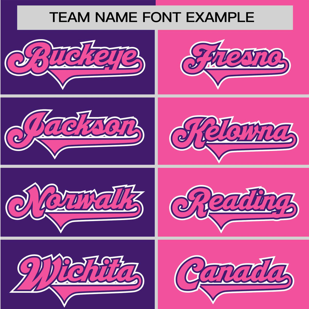 Custom Purple Pink Authentic Split Fashion Baseball Jersey