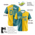 Custom Aqua Gold Authentic Split Fashion Baseball Jersey