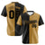 Custom Black Old Gold Authentic Split Fashion Baseball Jersey