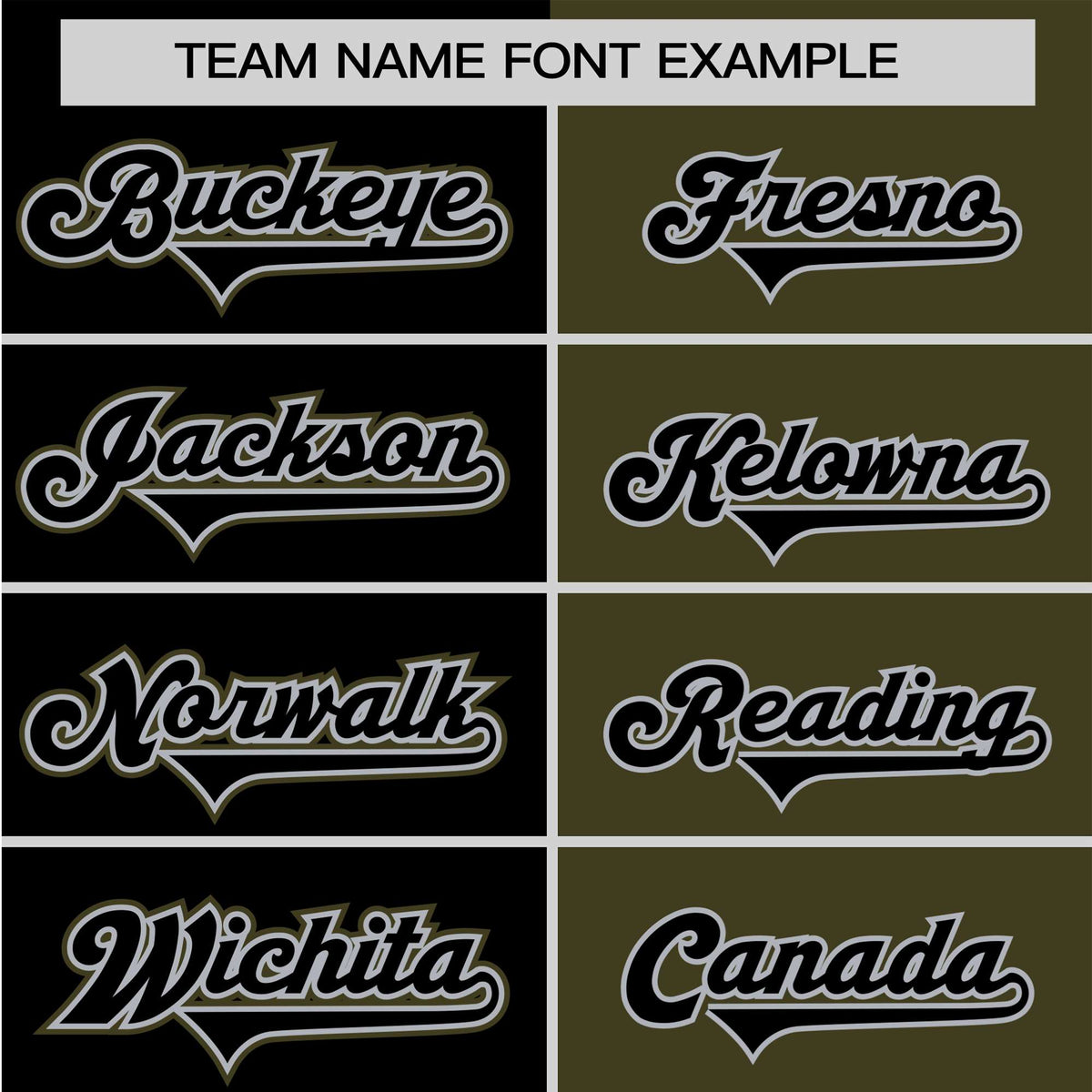 Custom Black Olive Authentic Split Fashion Baseball Jersey