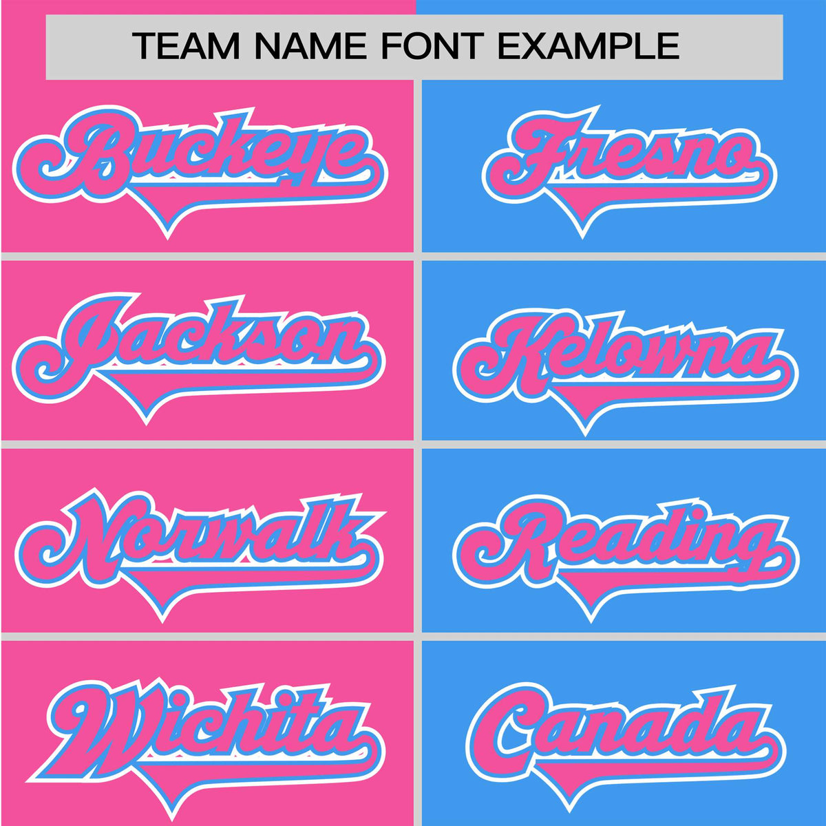 Custom Pink Powder Blue Authentic Split Fashion Baseball Jersey