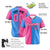 Custom Pink Powder Blue Authentic Split Fashion Baseball Jersey