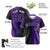 Custom Black Purple Authentic Split Fashion Baseball Jersey