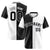 Custom Black White Authentic Split Fashion Baseball Jersey