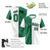 Custom Kelly Green White Authentic Split Fashion Baseball Jersey