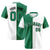 Custom Kelly Green White Authentic Split Fashion Baseball Jersey