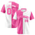 Custom Pink White Authentic Split Fashion Baseball Jersey