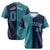 Custom Aqua Navy Authentic Split Fashion Baseball Jersey