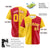 Custom Yellow Red Authentic Split Fashion Baseball Jersey