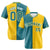 Custom Aqua Gold Authentic Split Fashion Baseball Jersey