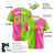 Custom Neon Green Pink Authentic Split Fashion Baseball Jersey