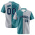 Custom Aqua Gray Authentic Split Fashion Baseball Jersey