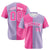 Custom Pink Light Purple Authentic Split Fashion Baseball Jersey