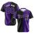 Custom Black Purple Authentic Split Fashion Baseball Jersey