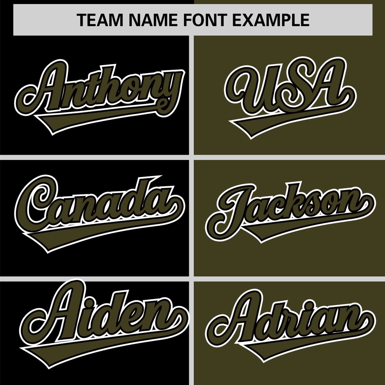 Custom Black Olive Authentic Split Fashion Baseball Jersey