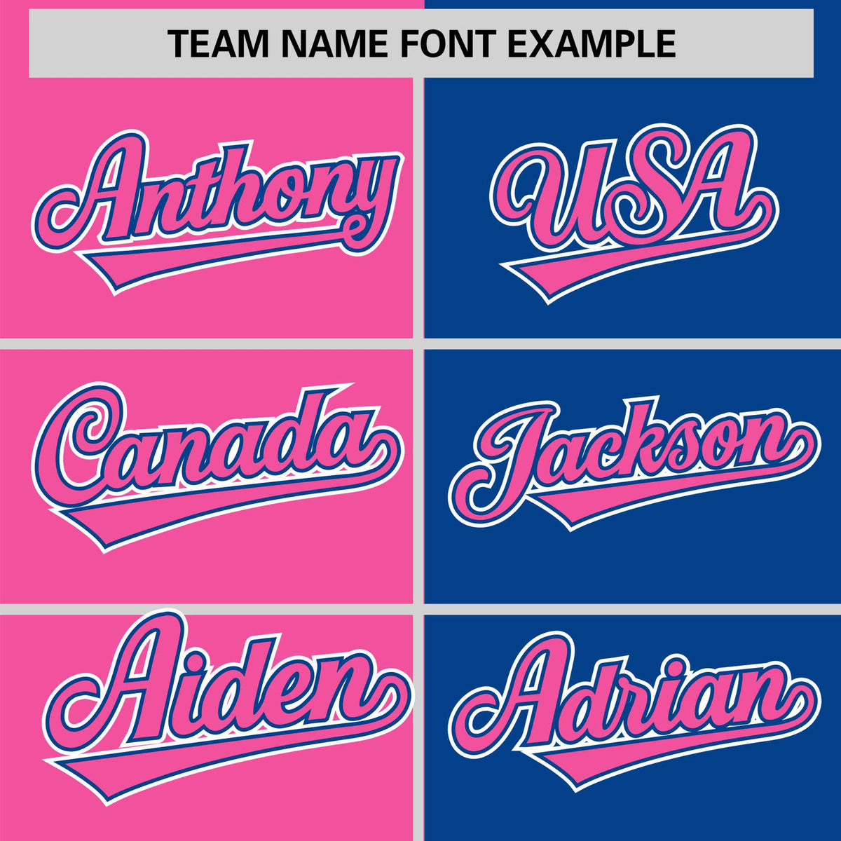 Custom Pink Royal Blue Authentic Split Fashion Baseball Jersey