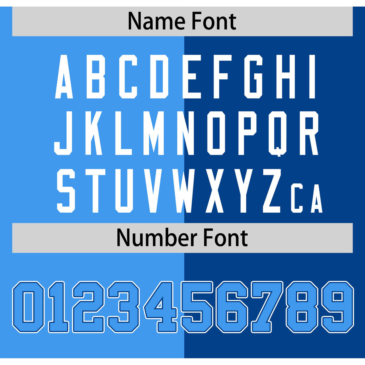 Custom Powder Blue-Royal Blue Authentic Split Fashion Baseball Jersey