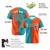 Custom Aqua Orange Authentic Split Fashion Baseball Jersey