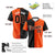 Custom Black Orange Authentic Split Fashion Baseball Jersey