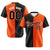 Custom Black Orange Authentic Split Fashion Baseball Jersey