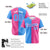 Custom Powder Blue Pink Authentic Split Fashion Baseball Jersey