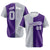 Custom Gray Purple Authentic Split Fashion Baseball Jersey