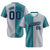 Custom Aqua Gray Authentic Split Fashion Baseball Jersey